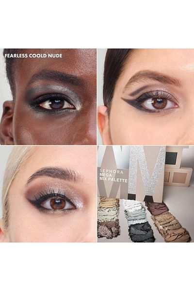 SEPHORA COLLECTION Mega Mix Eyeshadow Palette Fearless Cool Nude 7.3g