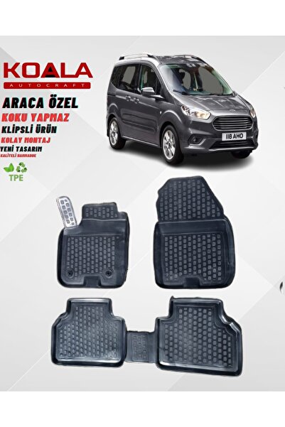 KoalaOtoTekstil Ford Courier Paspas 2014 2022 Arası 3d Havuzlu Paspas