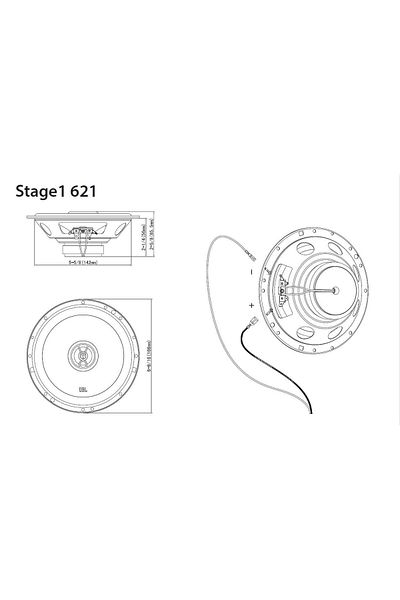 JBL STAGE1 621 JBL 16CM COAXIAL SPEAKERS, 35W RMS