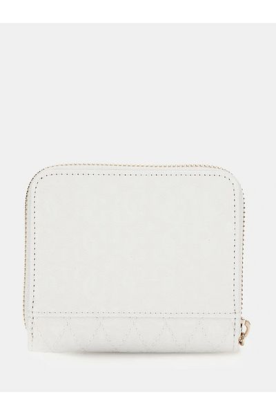 Guess Women's White Betula Small Zipper Wallet