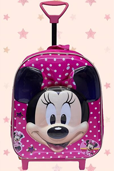 Hızırım Minnie Mouse Kız 2-6 Yaş Kreş Anaokulu Günlük Kullanım Çekçekli Çocuk Sırt Çantası Ve Okul Çantası