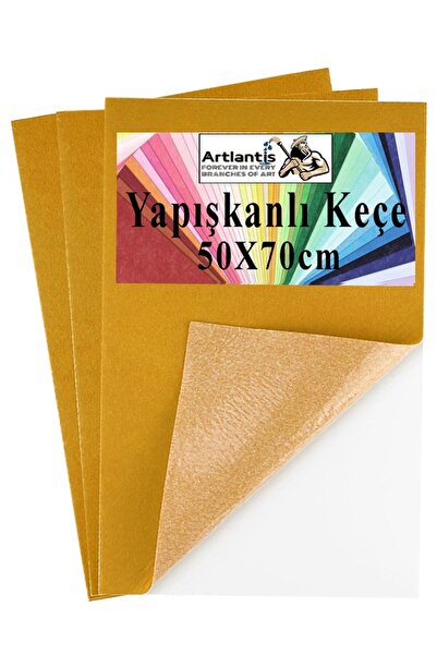 Artlantis Orange Adhesive Felt 50X70 cm 3 Pieces 2.0 mm Self-Adhesive Colorfu...