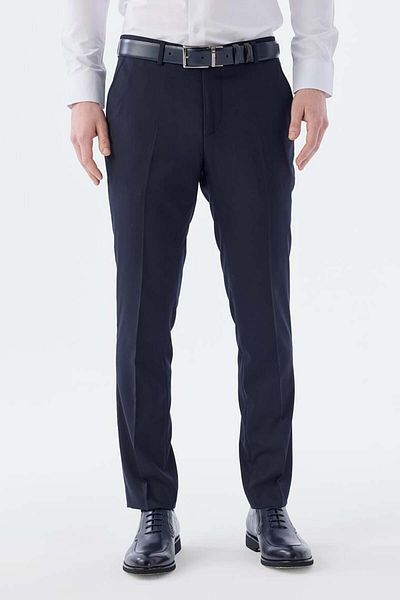 Jakamen Παντελόνι με πλαϊνή τσέπη Navy Blue Comfort Fit