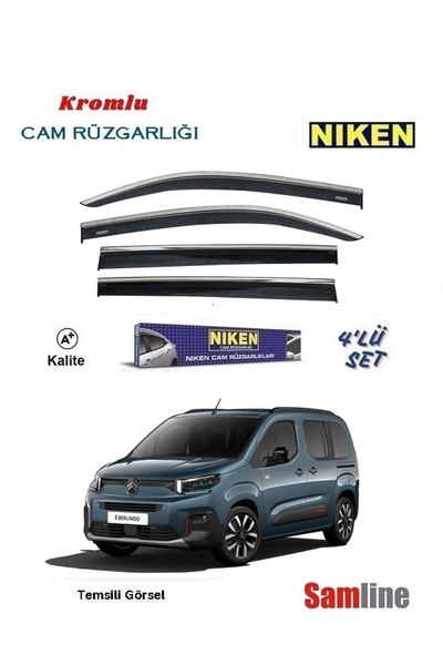 Niken Citroen Yeni Berlingo (2024-2025) Cam Rüzgarlığı 4'lü Set