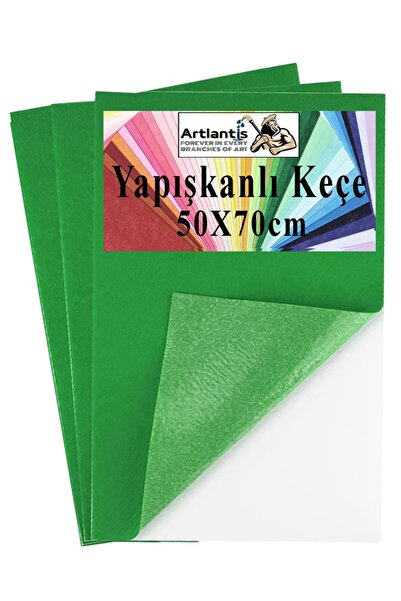 Artlantis Green Adhesive Felt 50X70 cm 3 Pieces 2.0 mm Self-Adhesive Colorful...