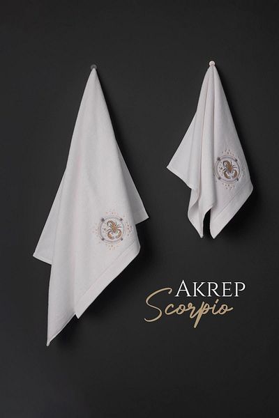 VAROL Σετ Πετσέτες Ποιότητας Κεντημένο Ζώδιο - 100% Microcotton