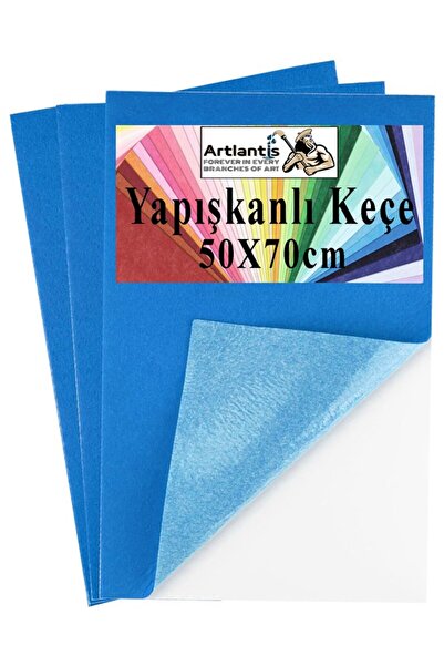 Artlantis Blue Adhesive Felt 50X70 cm 3 Pcs 2.0 mm Self-Adhesive Colorful Hob...