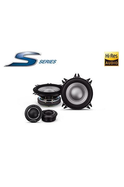 Alpine Set of 2 Alpine S2-S40C car speakers, 10 cm, 45W RMS, components