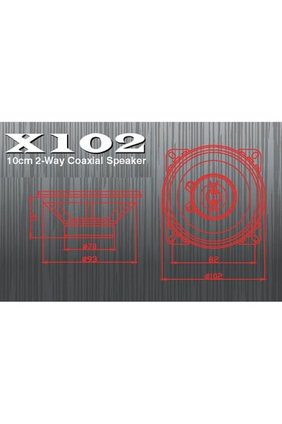 Excalibur X102 EXCALIBUR 10CM COAXIAL SPEAKERS, 40W RMS