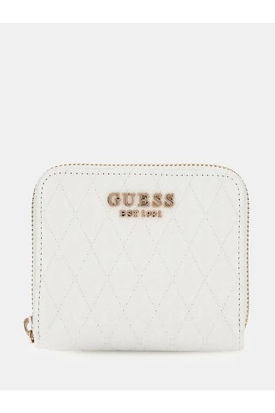 Guess Women's White Betula Small Zipper Wallet