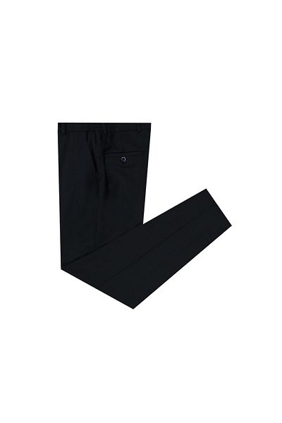 Jakamen Παντελόνι από μάλλινο ύφασμα Dark Navy Blue Comfort Fit με ελαστική μέση