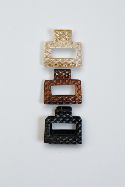 MUTENA Cataramă tip șurub model pătrat de cristal, dimensiune midi, 5 cm