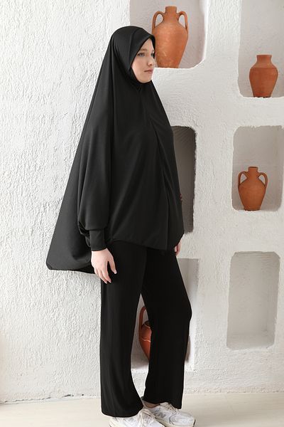 Defkay Eșarfă Hijab Souffle cu mâneci pentru hijab pregătită
