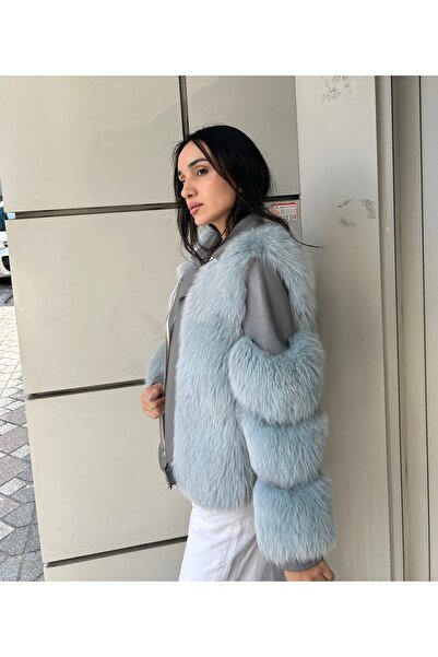 Furora Store KADIN KÜRKLKÜ CEKET- KUZU DERİSİ KÜRKLÜ CEKET