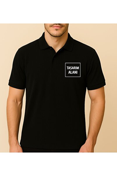 Bk Gift Kişiye Özel Logolu Siyah Polo Yaka Tişört-1, Firma T-shirt, Logolu T-...