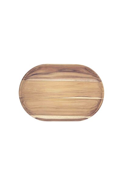 TRAMONTINA Tabla de tocat ovala din lemn de tec 47,5x31,5x1,8 cm Churrasco Tr...