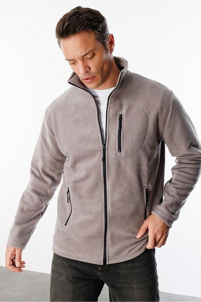 GENIUS STORE Ανδρικό μπουφάν Fleece εξωτερικού χώρου - Πλήρες φερμουάρ, 3 τσέπες, Tactical Flecee - Polar-gns