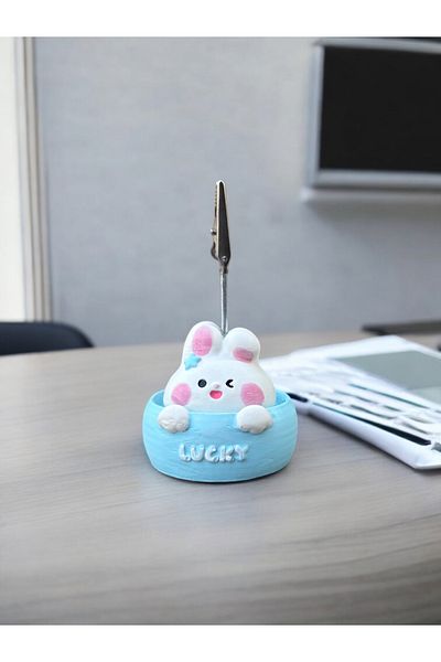 Perazayn Happy Themed Rabbit Photo Note Holder Office Desk Holder Gift