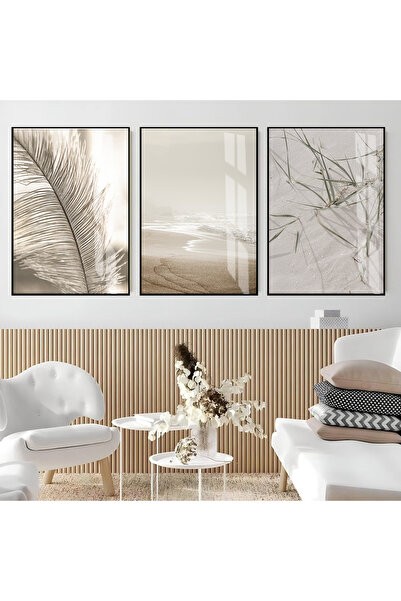 Harika bir ev Hari̇kabi̇rev | Soft |   Cream Tones Beach Combination | Framed...