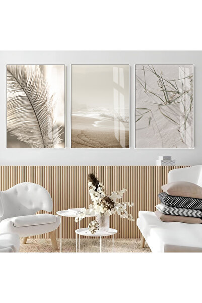 Harika bir ev Hari̇kabi̇rev | Soft |   Cream Tones Beach Combination | Framed...