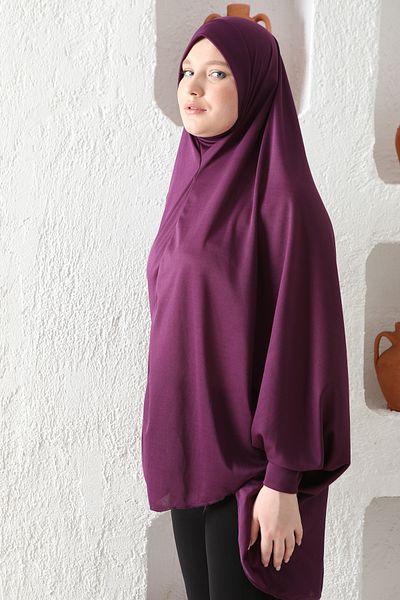Defkay Έτοιμο πρακτικό μανίκι Hijab σουφλέ κασκόλ