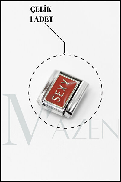 MAZEN 1 Adet Figürlü, Karakterli Çelik İtalyan Bileklik Charmı