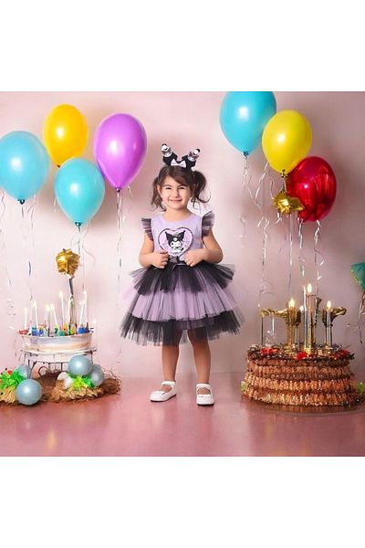Ahsenimbebe Kuromi Fluffy Dress