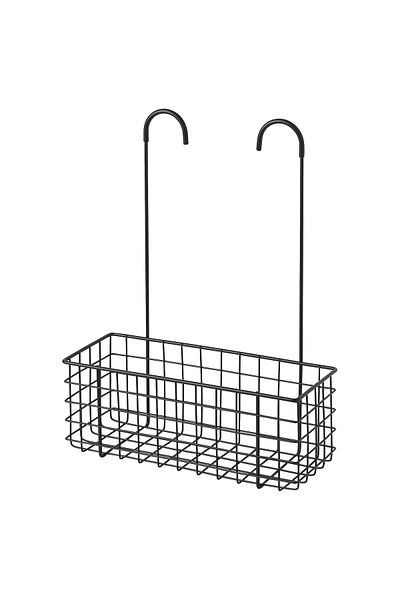 IKEA BLECKSJÖN Hanging Basket Black 31x12x40 cm | Powder-Coated Steel Shower Organizer