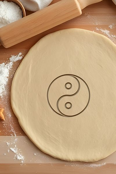 oalpo Yin Yang Cookie Mold, Dough Shaper, Biscuit Mold, Easy Cutting Tip