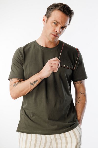 GENIUS STORE Men's T-Shirt 100% Cotton Regular Fit Crew Neck Basic T-Shirt