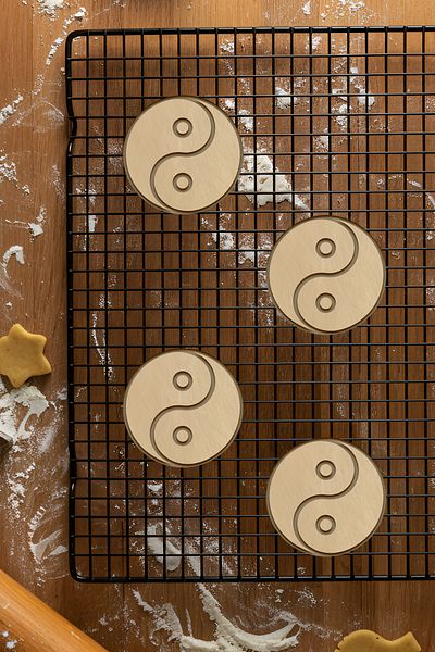 oalpo Yin Yang Cookie Mold, Dough Shaper, Biscuit Mold, Easy Cutting Tip