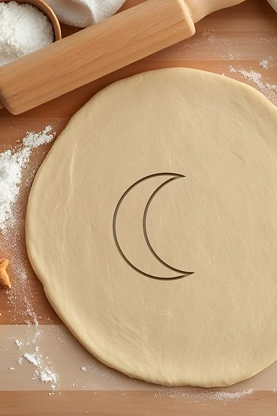 oalpo Moon Cookie Mold, Dough Shaper, Biscuit Mold, Easy Cutting Tip