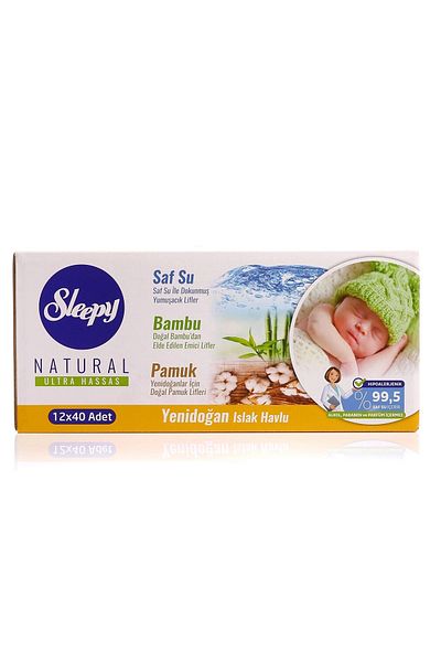 SAVA HOME COLLECTİON Sleepy Natural Newborn Wet Wipes 12X40 480 Sheets
