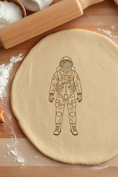oalpo Astronaut Cookie Mold, Dough Shaper, Biscuit Mold, Easy Cutting Tip