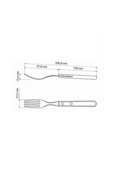 TRAMONTINA Set of 6 brown Gaucho Tramontina forks 29899161