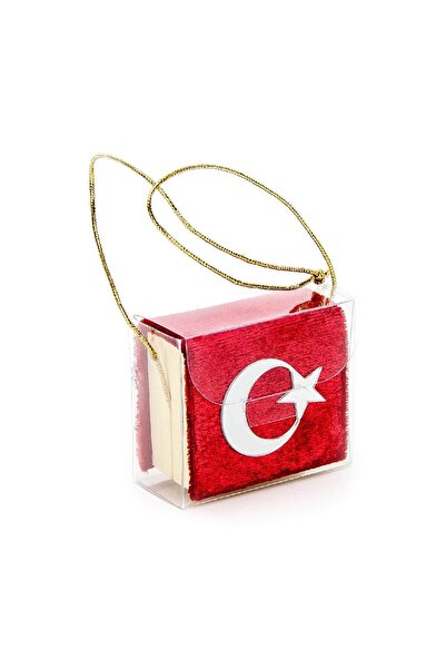 OSMANLI Mini Kadife Kaplı Ayyıldızlı Kuranı Kerim 1 adet