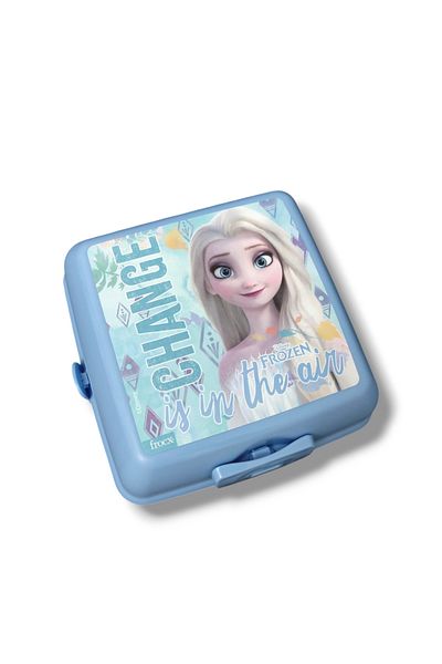 Frozen Licensed Frozen 4 Compartment Plastic Lunch Box Blue "Change Is in the Air"