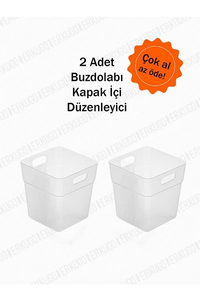 AHC LİFE Set of 2 Refrigerator and Organizer Organizer Box with Lid