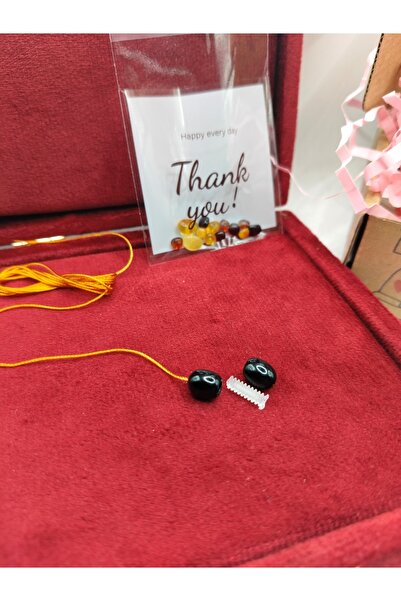 KehribarCo طقم إصلاح العنبر مشبك 100 سم سلسلة وحبوب العنبر - مشبك أصفر ليموني...