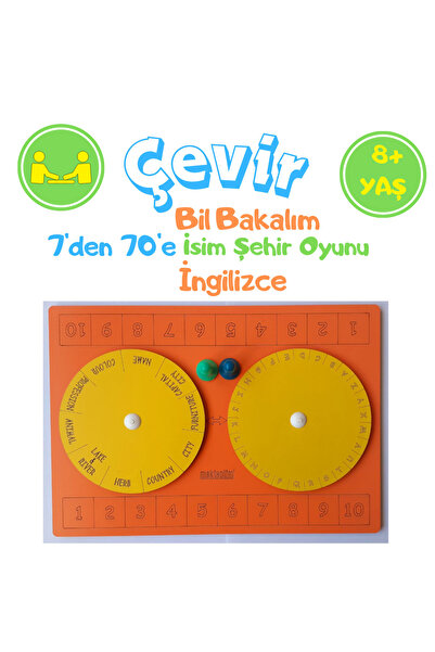 mekteplim Çevir Bil Bakalım Ingilizce, Eğitici Isim Şehir Oyunu Turuncu