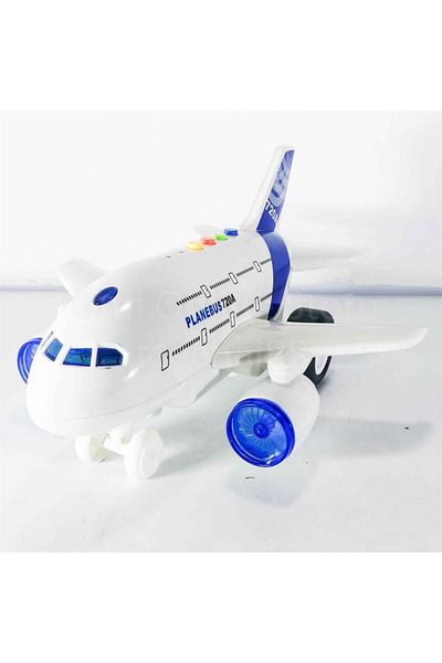 SAVA HOME COLLECTİON Kizilkaya Toy Large Size Passenger Airplane with Sound and Light Kzl-Wy720A