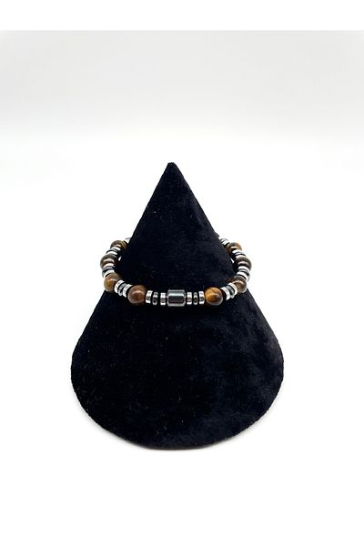 Padore Accessory A+ Quality |   Power and Focus Bracelet:: Natural Stone Bracelet Crafted with Tiger Eye and Hematite