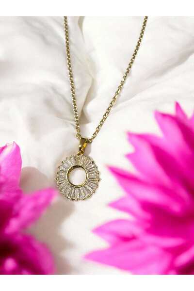 Herşey Nota Taşlı Yuvarlak Trend kadın Ayarlanabilir Paslanmaz Çelik Gold Kol...