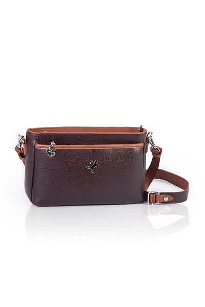 Getcho Mervan Women's Brown Crossbody Bag – Handbag, Multi-Compartment, Suitable for Daily Use