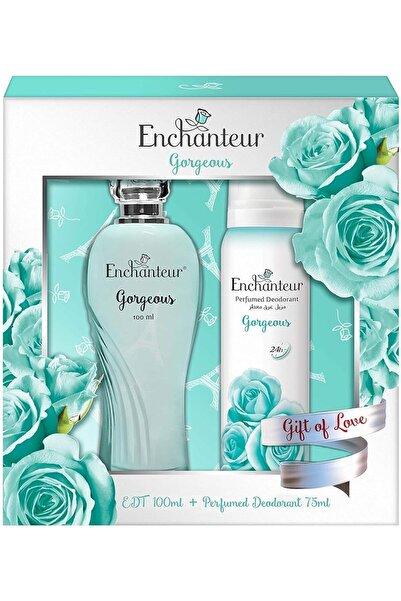 ENCHANTEUR Edt & Perfumed Deodorant Gift Pack - Gorgeous, Gift Of Love, 175ml