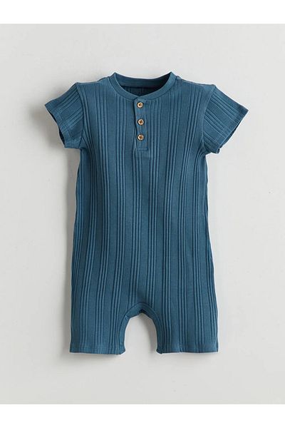 LC Waikiki Lcw Baby Petrol Crew Neck Baby Boy Camisole Jumpsuit 2-Pack