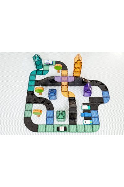 Connetix Magnetic Set, Connetix 16 Piece Roads Ramps & Intersections Pack, 3+ Years