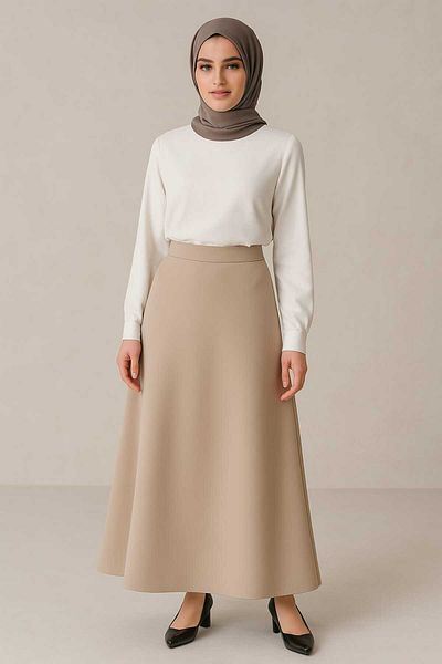 markatrend Scuba Fabric Bell Skirt
