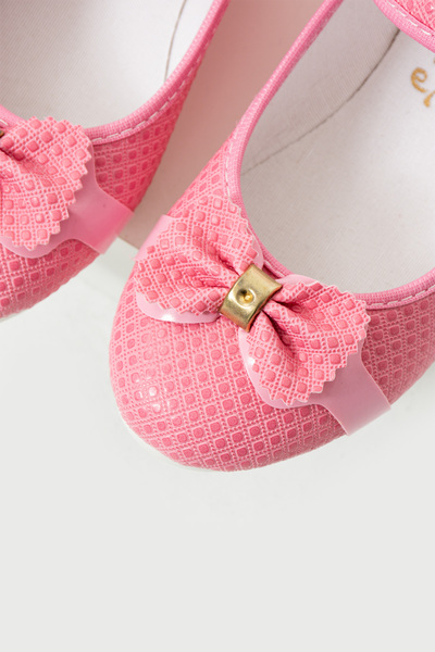 ALTUVATEKS Kız Bebek-Çocuk Babet Ayakkabı Fiyonk