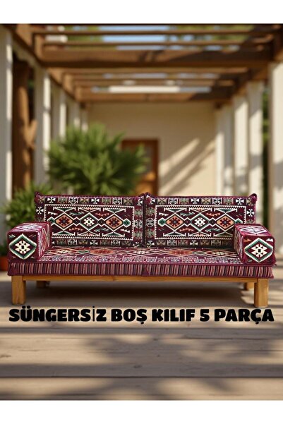 md home carpet Şark Köşesi Kılıf Takımı 70x190 | 5 Parça | Makine Dokuma Kuma...
